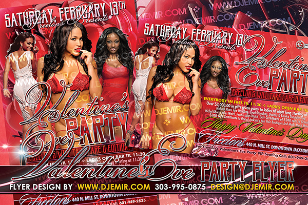 Amazing Valentine's Day Eve Flyer design