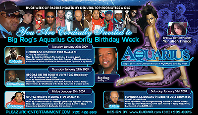 Big Rog Borthday Party Flyer design TV Screen Version on Black