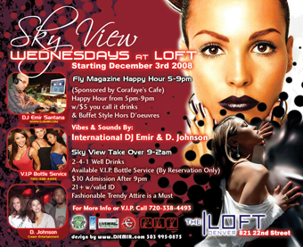 Fly Magazine Ad Sky View Wednesdays at Loft