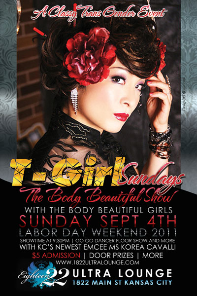 TGirl Sundays Labor Day Weekend Flyer Design Kansas City MO