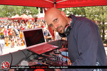 DJ Emir at The Urban Assault Ride Party Skyline Park 16th Street Mall Downtown Denver 